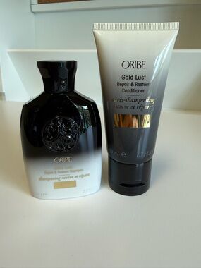 Oribe Gold Lust Repair & Restore Shampoo & Conditioner - Travel Set, NEW